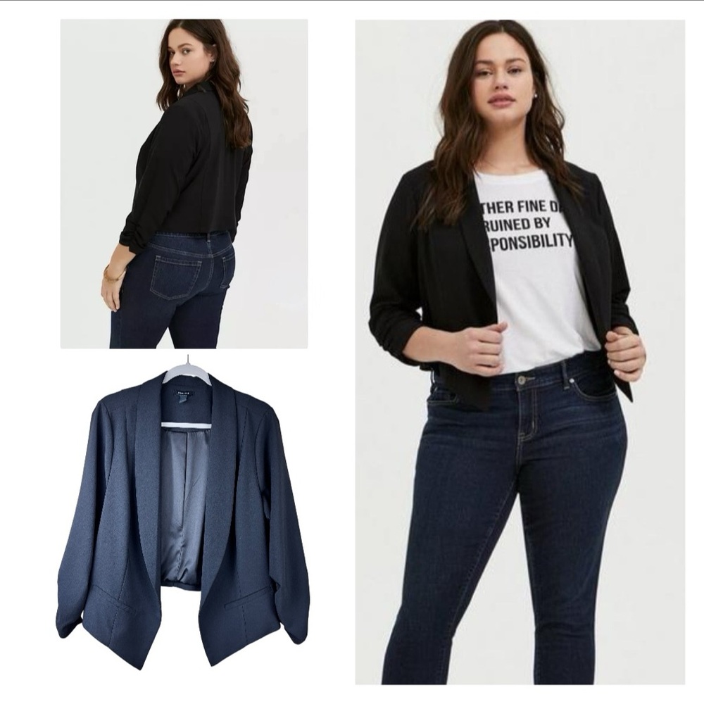 Torrid Crepe Cutaway Blazer 2X
